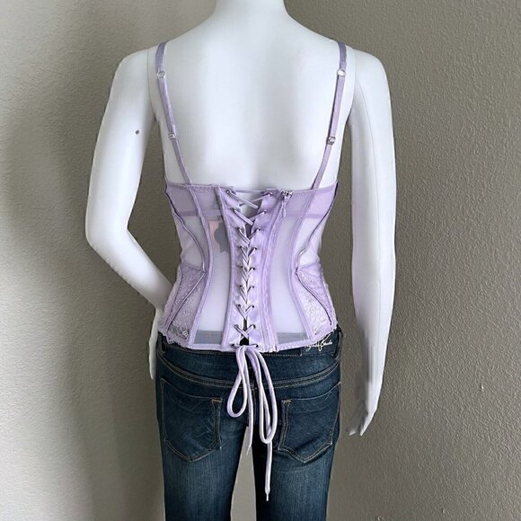 Victoria’s Secret Designer Collection Fairy Corset Size 34 C Lilac Lingerie Sexy - Picture 9 of 9